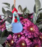 Fused Glass Chicken ornament