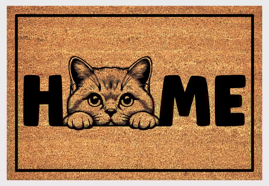 British Shorthair Cat Home Door Mat No.4 - British Shorthair Welcome Mat 