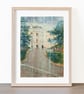 Devonport Park  Plymouth Original Mixed Media Painting on Yupo paper Mounted - Image 2