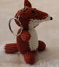 Hand Knitted Tiny Fox Keyring - Image 2