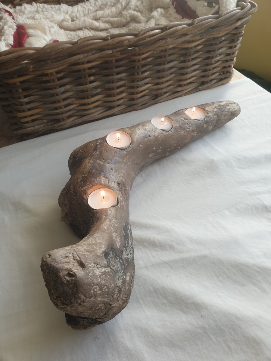 Driftwood candle holder (dch5)