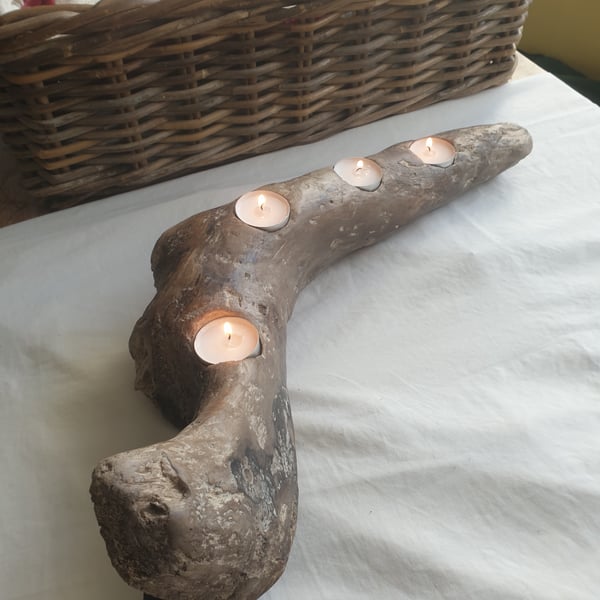 Driftwood candle holder (dch5)