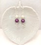 Pearl Earrings - Love Heart Pearl Drop Earrings - Choice of Colours - Image 7