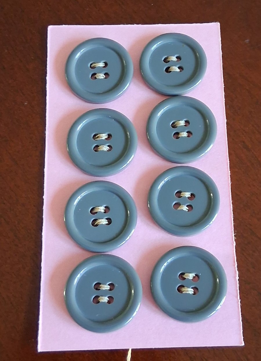 20MM GREY BUTTONS WITH FOUR HOLES FOR ATTACHING 