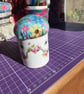 Vintage Upcycled Blue Ribbon Cup Pin Cushion - Staffordshire Bone China - Image 8