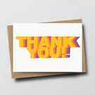 Thank You Colourful Repeat Greeting Card