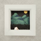 Camping Picture, Mountain Diorama, A Tent in the Trossachs - Wooden Art 
