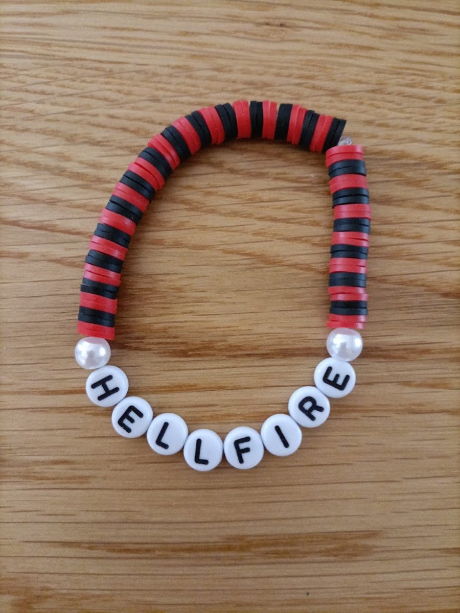 Hellfire - Handcrafted Polymer Clay Elasticated Bracelet