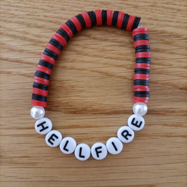 Hellfire - Handcrafted Polymer Clay Elasticated Bracelet