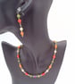 Alashan Stone, Micro Crystals and Seed Bead Necklace & Earrings, Gift for Her - Image 5