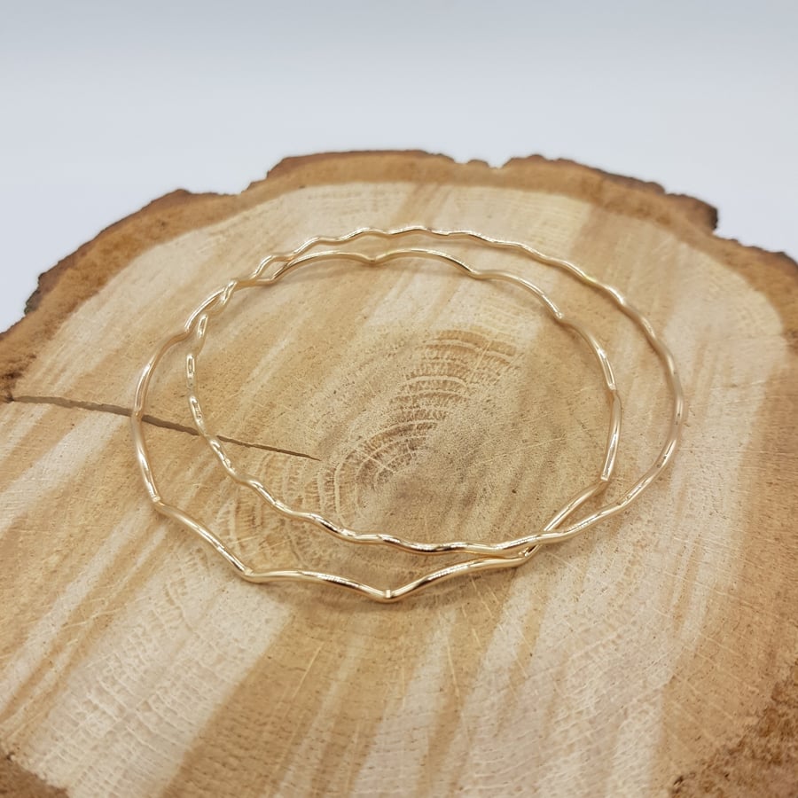 Gold Filled Wave Bangle