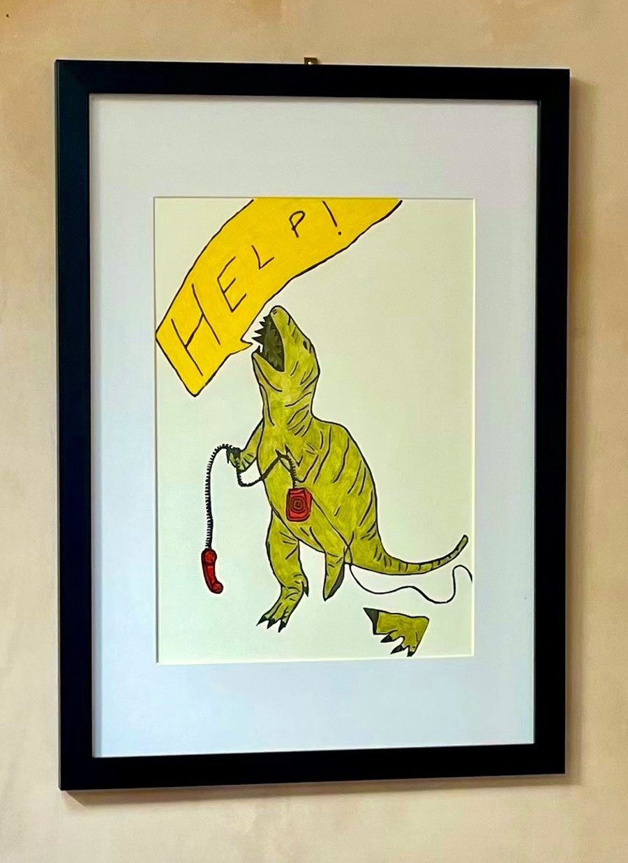 T-Rex print - Dinosaur art print  - T-Rex art print - Dinosaur print -