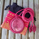 Thulite Macrame Pendant