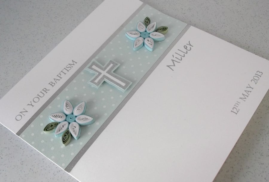 Christening card - Folksy