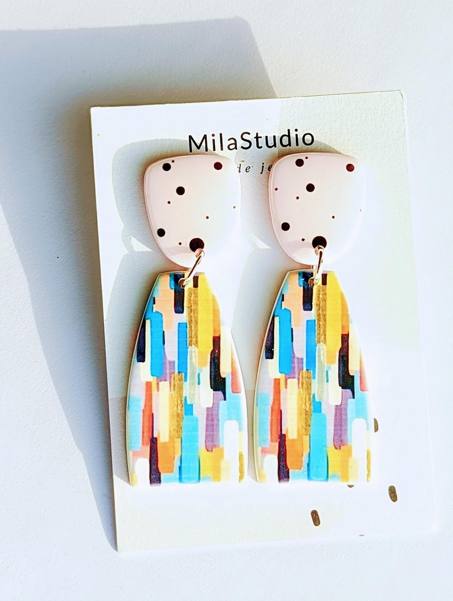 Elegant Handmade Dangle Earrings – Timeless Sparkle Handcrafted Jewelry