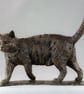  Bronze Resin Walking Cat Statue Large Garden Sculpture - Image 1