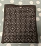 Brown book sleeve with sashiko embroidery detail  - Image 2