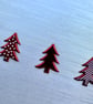 Christmas cards, pack of 2 with green and red trees on a shiny card  - Image 5