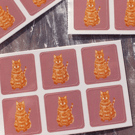 Ginger Cat Envelope Stickers - Set of 6