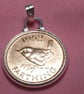 1952 68th Birthday Anniversary Farthing coin in a Silver Plated Pendant mount - Image 1