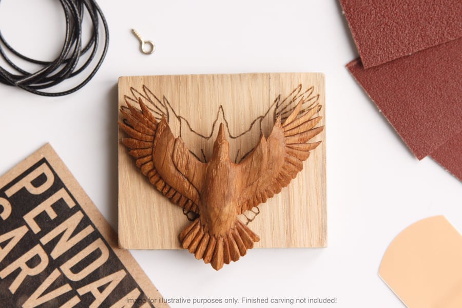 Raven Pendant Carving Kit