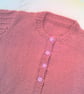 Baby's Hand Knitted Round Neck Cardigan with Lacy Set in Sleeves, Custom Make - Image 8