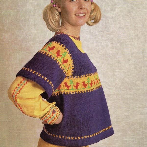 VINTAGE KNITTING PATTERN Ladies Tunic