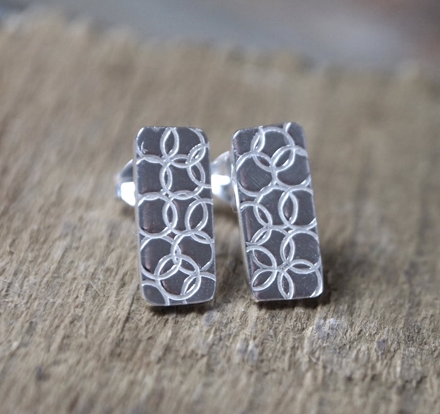 Small silver stud earrings