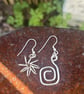 Handmade Sterling Silver 925 Asymmetric Drop Earrings - Summer Seconds