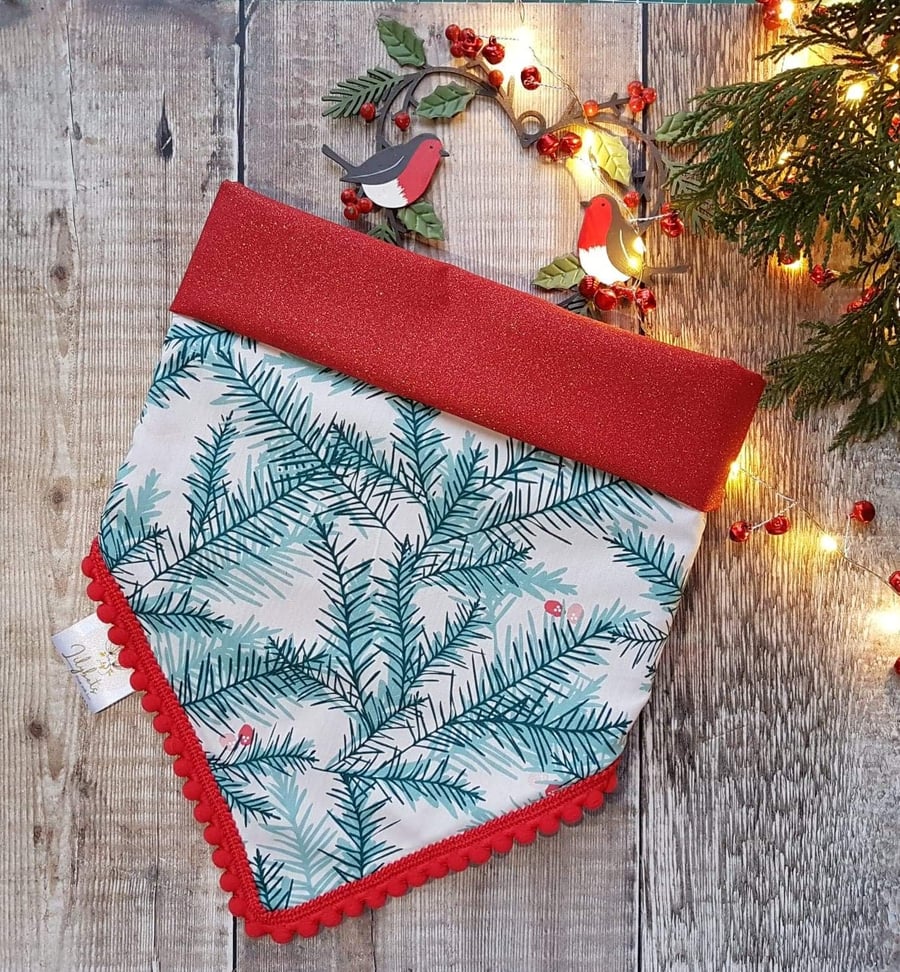 Christmas Dog Bandana - Dog Bandana - Dog Clothing - Extra Large Dog Bandana 