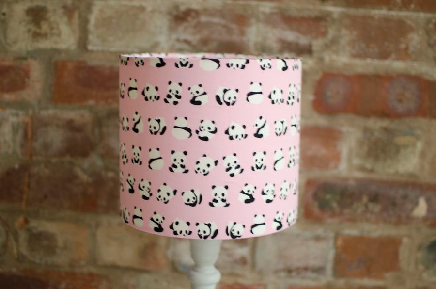 20cm Pink panda lamp shade, panda Bedroom Lamp