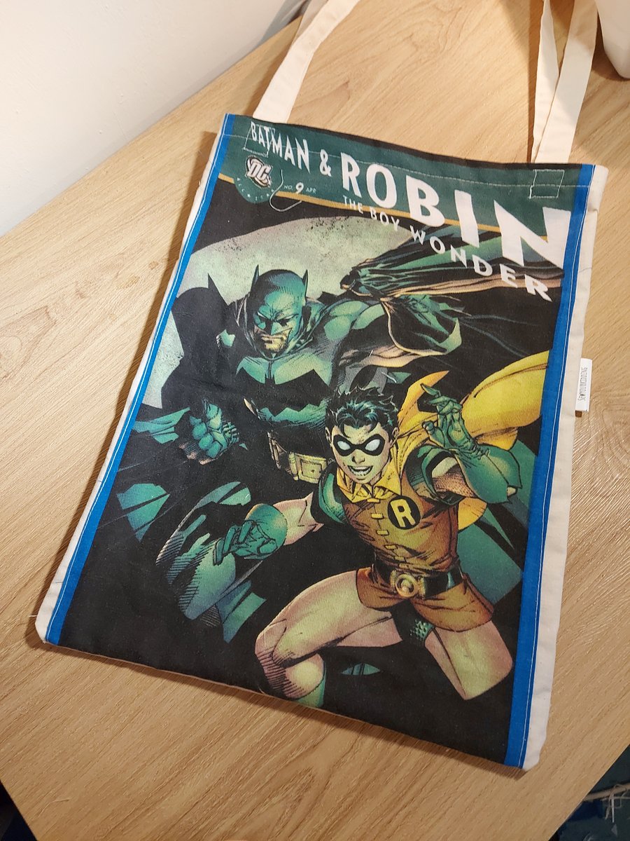 Batman and robin tote bag
