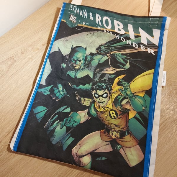 Batman and robin tote bag