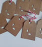 Christmas gift tags. Holly and berries. Ref 487