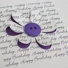 Birthday card - Button Flower