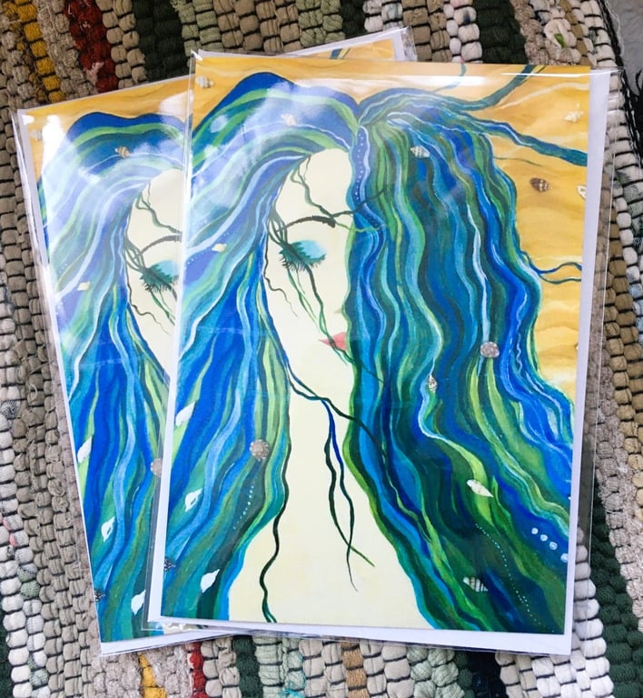 Dreaming under the Sea. Greeting card printed from my own artwork