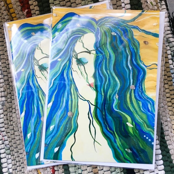 Dreaming under the Sea. Greeting card printed from my own artwork