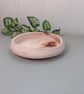  Blush Marbled Round Trinket Tray - Handmade Jewellery Dish - Image 2