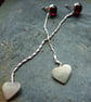 Queen of Hearts drop earrings with garnet