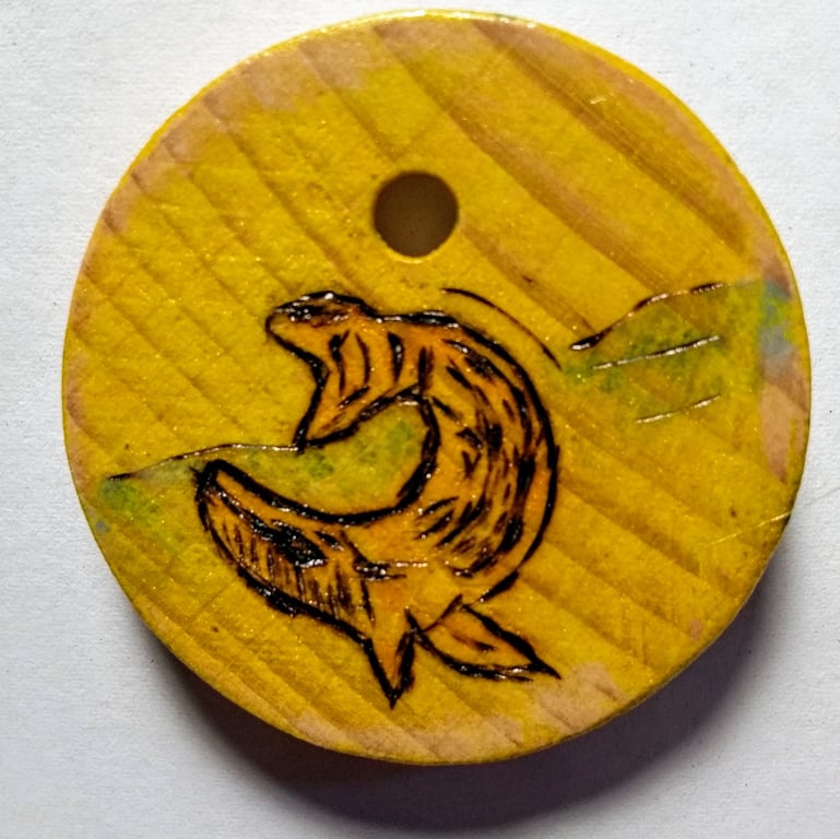 fish emblem pendant or keyring totem