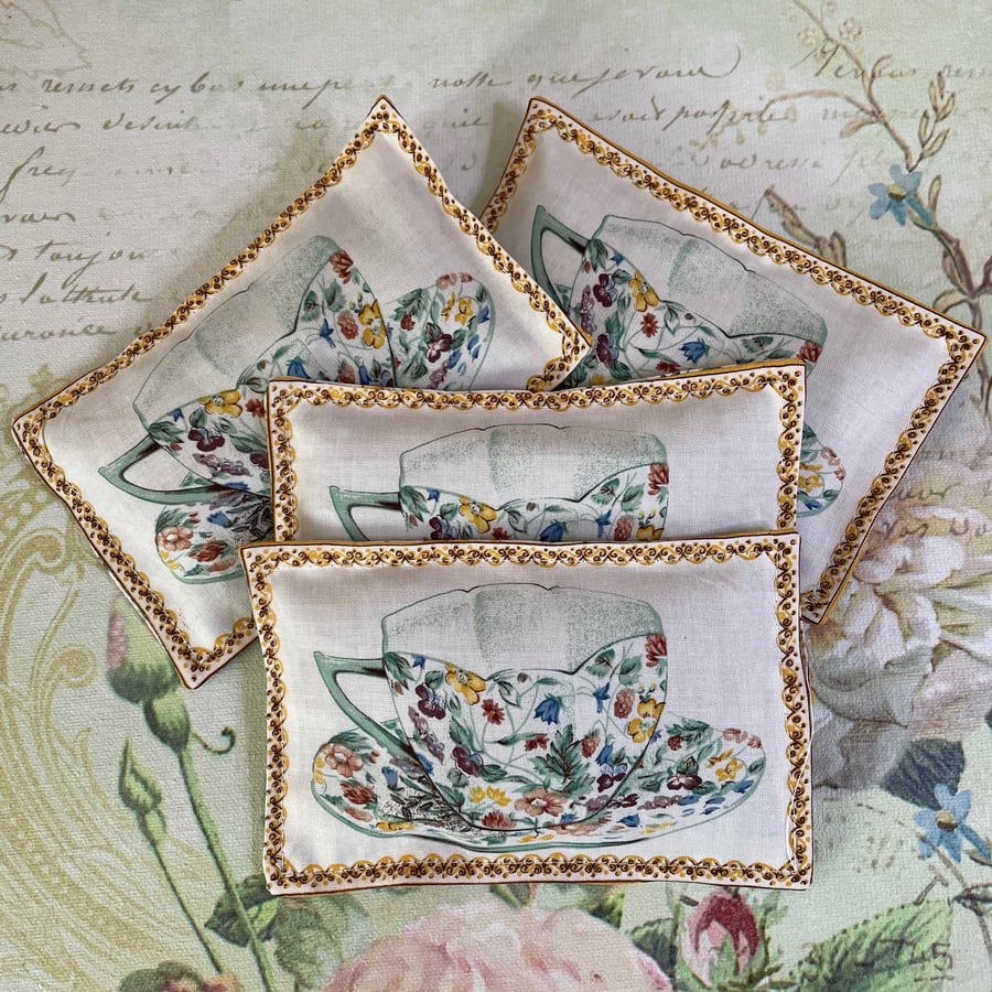 SALE - Teacup Lavender Sachet Set of Two PB2