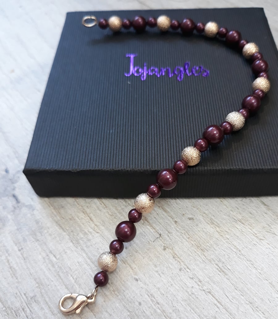 SWB05 Swarovski pearl and stardust bracelet