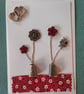 Jewellery Card with Flowers in Vases