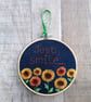 ‘Just smile…’ embroidered art hoop - Image 2