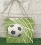 Football wooden hanging wall plaque.  FREE delivery. - Image 1