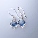 Blue kyanite earrings - celtic design