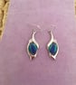 Drop Earrings in Peacock Tones - Image 4