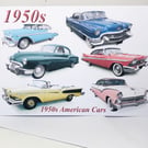 American Cars 1950s - Birthday, Anniversary or Plain card