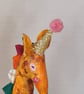 Handmade mixed media giraffe sculpture  - Image 2
