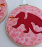 Embroidered hoop picture - DRAGON felt wall art - Image 2
